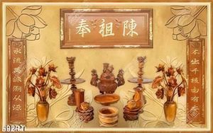 Tranh thờ 3d hoa sen điêu khắc gỗ và thư pháp