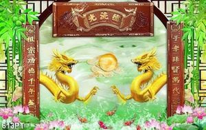 Tranh thờ 3D giả ngọc song long đẹp nhất