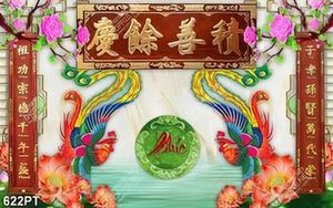 Tranh bàn thờ 3d giả ngọc nghệ thuật