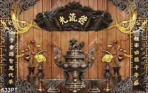 Tranh dán tường 3D trang trí bàn thờ