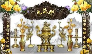 Tranh gạch trang trí phòng thờ