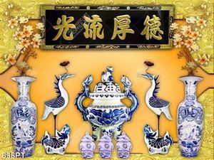 Tranh 3D trang trí bàn thờ gia tiên