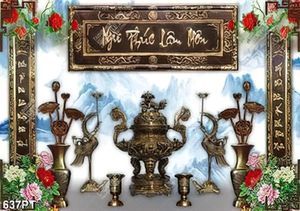 Tranh gắn tường trang trí bàn thờ tổ