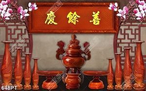 Tranh bàn thờ gia tiên in uv