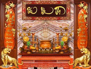 Tranh phòng thờ trang trí
