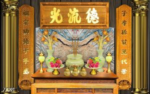 Tranh 3d trang trí bàn thờ ông bà tổ tiên chất lượng cao