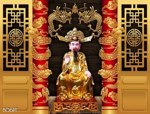 Tranh 3d trang trí bàn thờ gia tiên file gốc