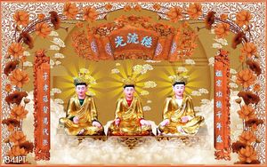 Tranh dán tường 3d trang trí bàn thờ gia tiên chất lượng cao