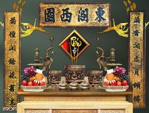 Tranh 3d trang trí bàn thờ ông bà tổ tiên chất lượng cao