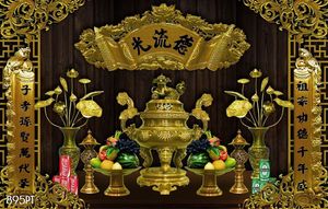 Tranh 3d trang trí bàn thờ ông bà tổ tiên