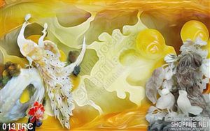 Tranh giả ngọc chim công