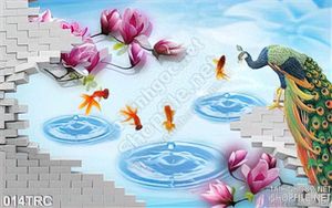 Tranh chm công và cá chép treo tường