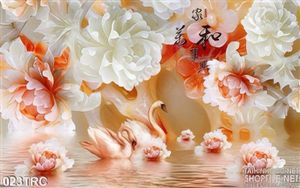 Tranh giả ngọc thiên nga thư pháp