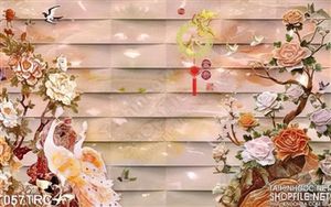 Tranh chim công và hoa mẫu đơn