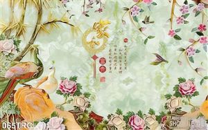 Tranh chim công giả ngọc trang trí tường