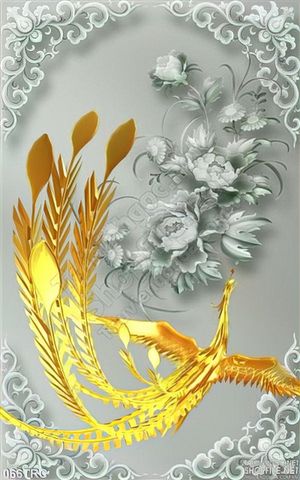 Tranh chim phượng giả ngọc trang trí  tường