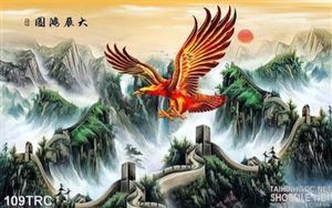 Tranh Rồng,công,phượng,thiên nga trang trí phòng khách