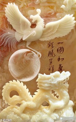 Tranh Rồng giả ngọc trang trí tường