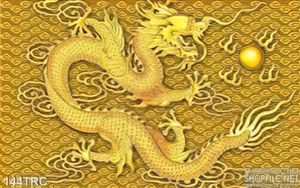 Tranh Rồng kim tiền trang trí tường