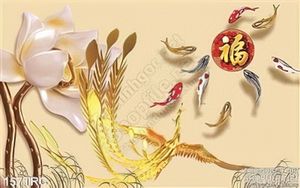 Tranh phượng hoàng và cá chép