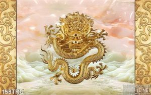 Tranh Rồng điêu khắc trang trí tường phòng khách