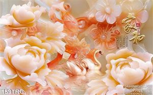 Tranh thiên nga giả ngọc trang trí