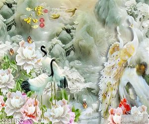 Tranh giả ngọc chim công đẹp