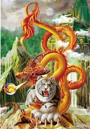 Tranh Rồng,công,phượng,thiên nga
