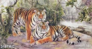 Tranh in uv đàn hổ trong rừng sâu treo tường