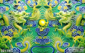 Tranh rồng xanh tranh ngọc quý nghệ thuật