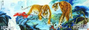 Tranh 3d đàn hổ dũng mãnh trong rừng sâu