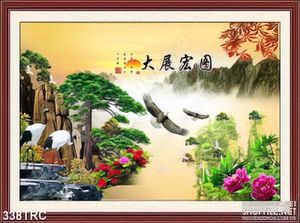 Tranh in uv đàn đại bàng xãi cánh trên đỉnh núi