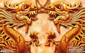 Tranh nghệ thuật song long quy tụ treo tường