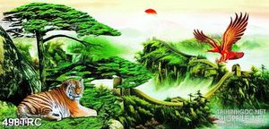Tranh in uv hổ uy bên vạn lý trường thành