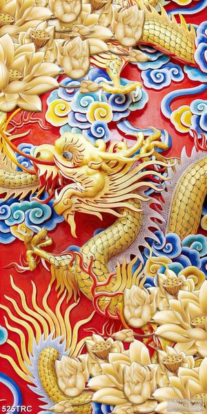 Tranh trang trí rồng thiêng cưỡi mây treo tường