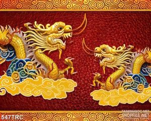 Tranh 3d song long tương phùng treo tường