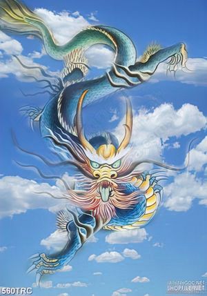 Tranh nghệ thuật thanh long hạ sơn treo tường
