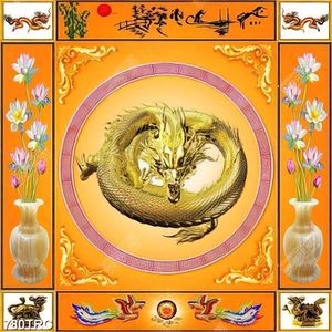 Tranh phòng thờ rồng vàng in chất lượng cao