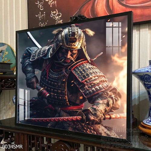 Mẫu tranh Samurai đẹp decor trang trí tường