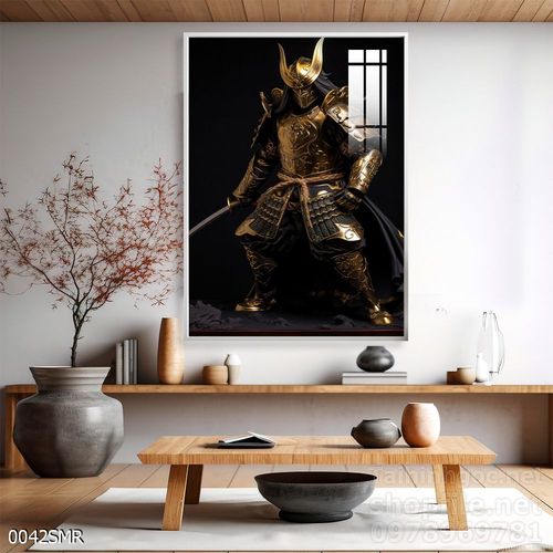 Mẫu tranh Samurai trang trí tường nhà