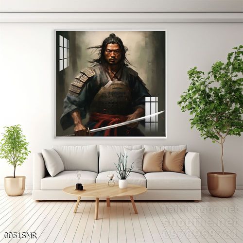 Mẫu tranh chiền binh Samurai décor trang trí tường đẹp độc đáo