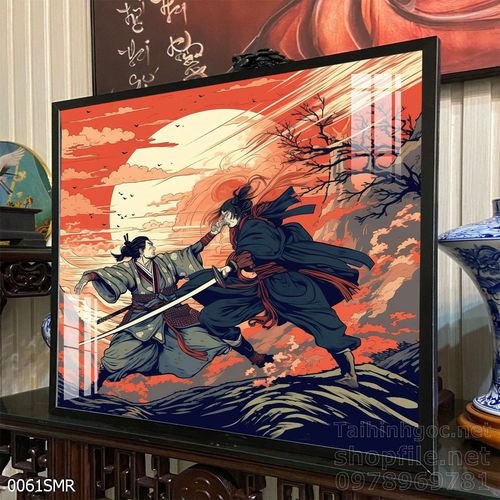 Tranh Samurai decor trang trí tường nhà trang trí tường