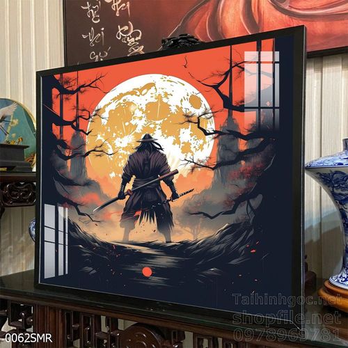 Mẫu tranh Samurai đẹp decor trang trí tường