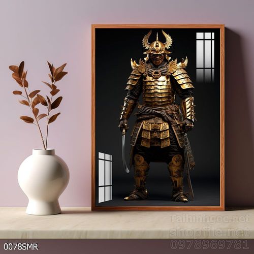 Mẫu tranh chiền binh Samurai décor trang trí tường đẹp độc đáo