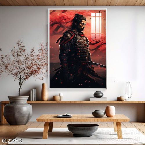 Mẫu tranh Samurai trang trí tường nhà