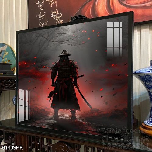 Mẫu tranh Samurai đẹp decor trang trí tường