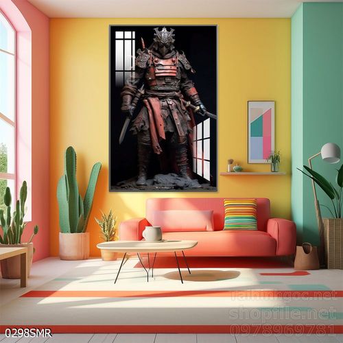 Mẫu tranh Samurai đẹp decor trang trí tường