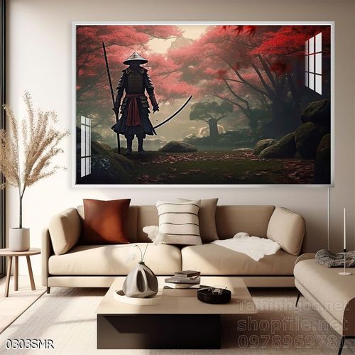 Mẫu tranh Nhật cổ Samurai