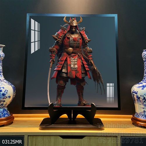 Mẫu tranh Samurai đẹp decor trang trí tường