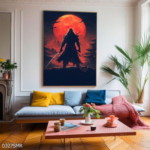 Mẫu tranh chiền binh Samurai décor trang trí tường đẹp độc đáo